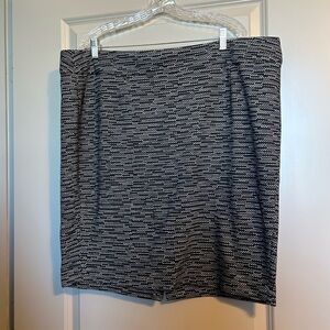 Black and White Textured Skirt